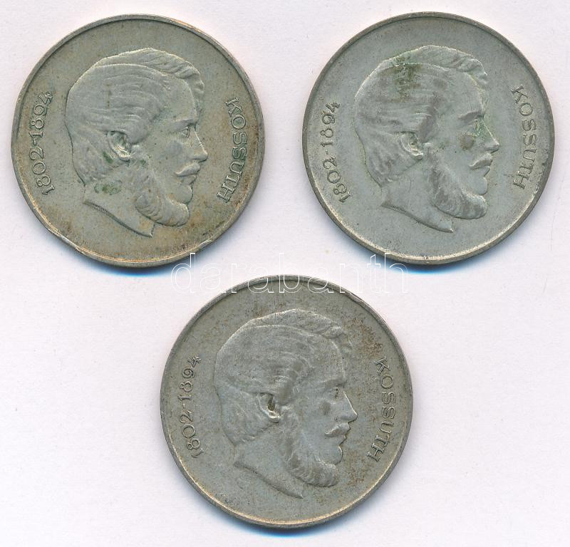 1947. 5Ft Ag 'Kossuth' (3x) T:VF,F patina Adamo F8.1