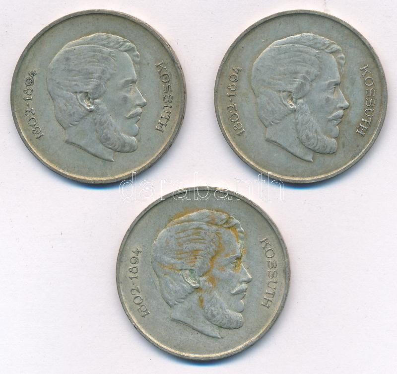 1947. 5Ft Ag 'Kossuth' (3x) T:VF,F patina Adamo F8.1