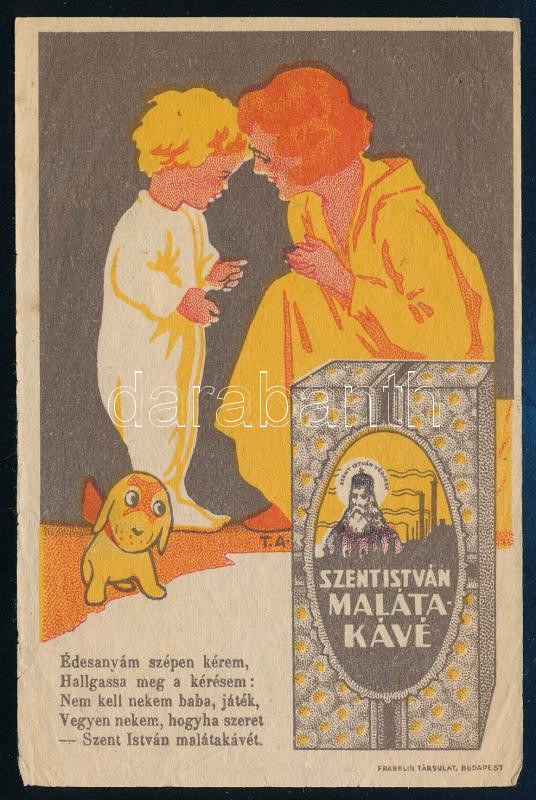 Szent István malátakávé számolócédula