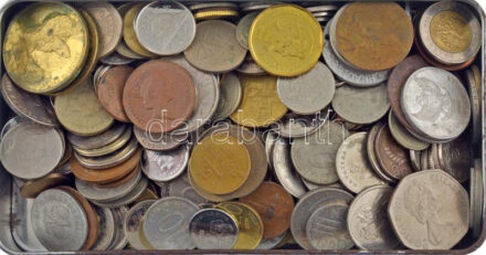 ~1400g vegyes magyar és külföldi fémpénz T:vegyes
