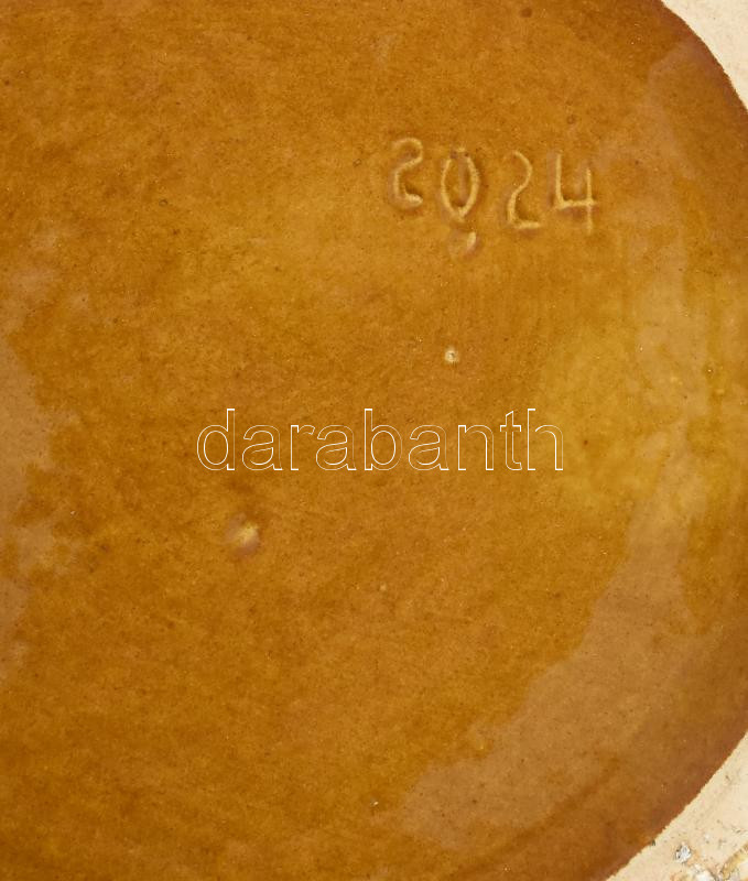 Áttört kerámia padlóváza. Mázas kerámia, formaszámmal jelzett, minimális kopással. 44 cm - Image 3