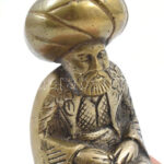 Naszreddin szúfi hodzsa figura szobor. Bronz, márvány talapzaton m: 10 cm - Image 2