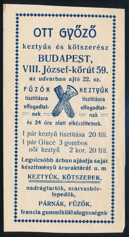 Ott Győző kesztyűs és kötszerész számolócédula