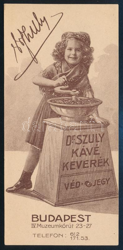 Dr. Szuly kávékeverék számolócédula