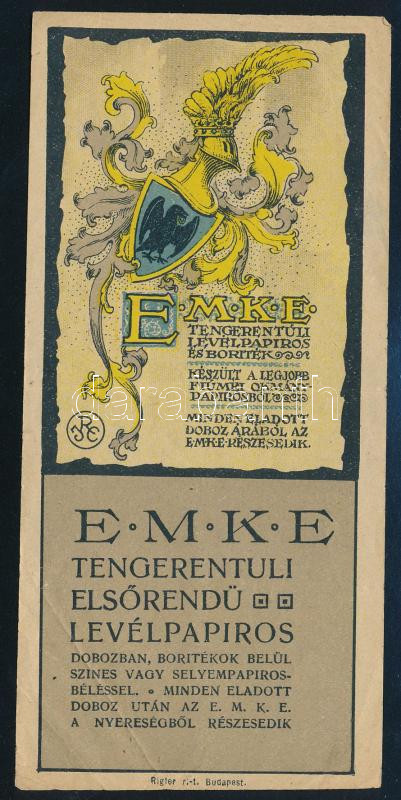 EMKE tengerentúli elsőrendű levélpapíros számolócédula