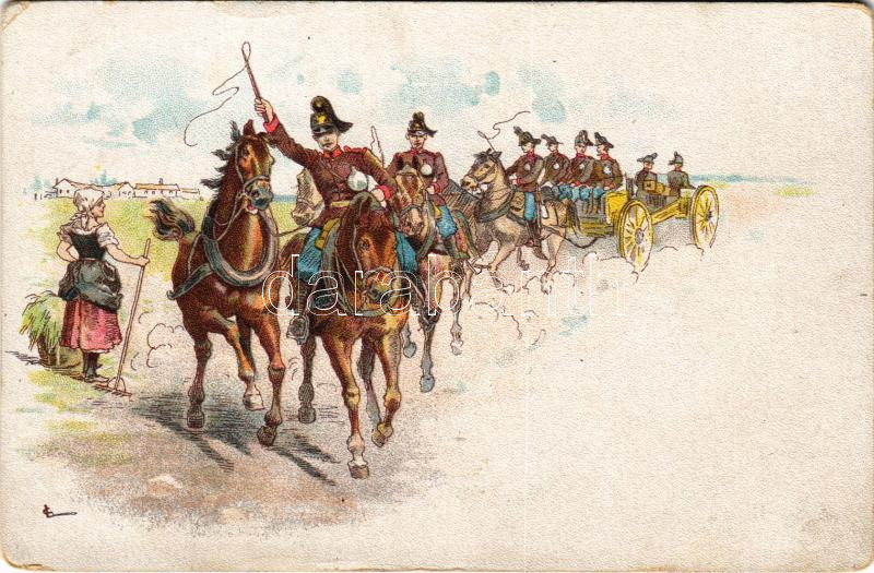 Austro-Hungarian K.u.K. military art postcard. litho (non PC) (EK)