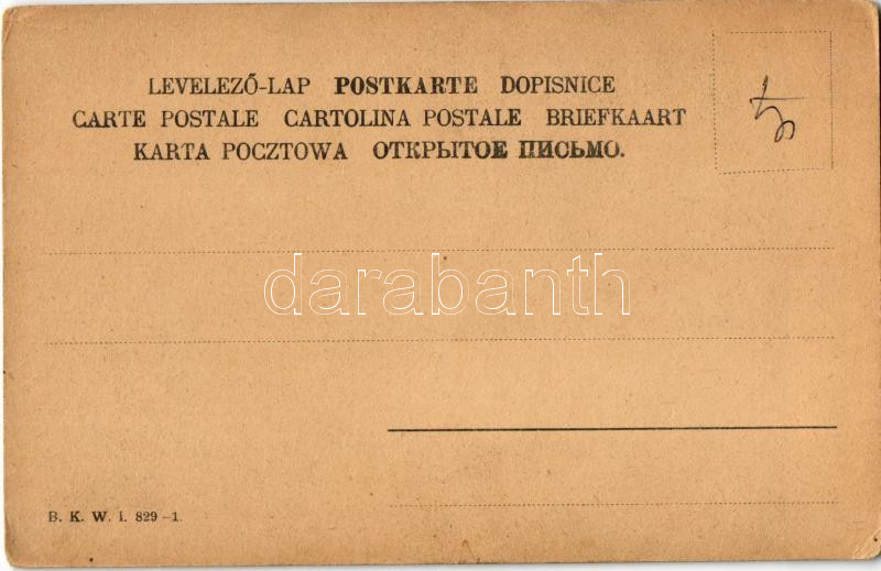 Austro-Hungarian K.u.K. military art postcard, infantry. B.K.W.I. 829-1. (fl) - Image 2