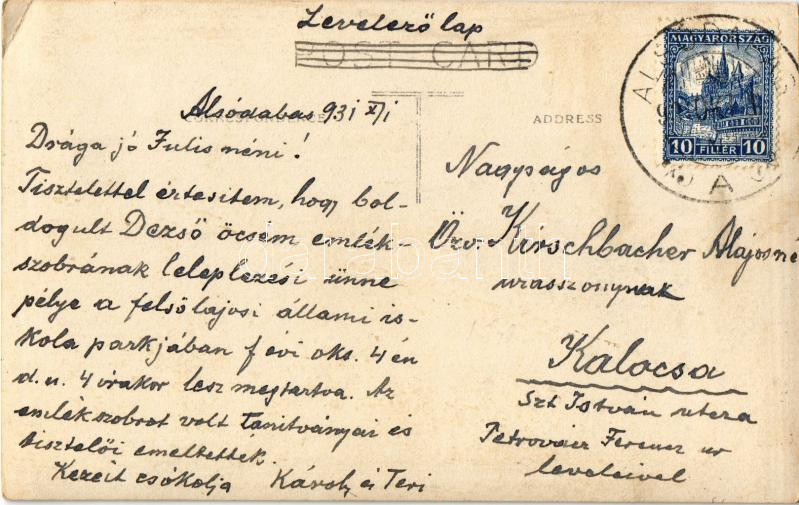 1931 Magyar katona / Hungarian military, soldier. photo (EK) - Image 2