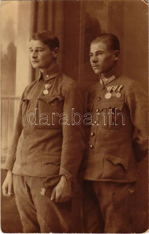 1917 Osztrák-magyar katonák / WWI Austro-Hungarian K.u.K. military, group of soldiers. photo (fa)
