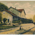 1907 Dés, Dej; vasútállomás, tehervagon. Gálócsi Samu kiadása / railway station, freight waggon (szakadások / small tears)