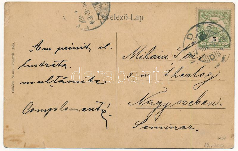 1907 Dés, Dej; vasútállomás, tehervagon. Gálócsi Samu kiadása / railway station, freight waggon (szakadások / small tears) - Image 2