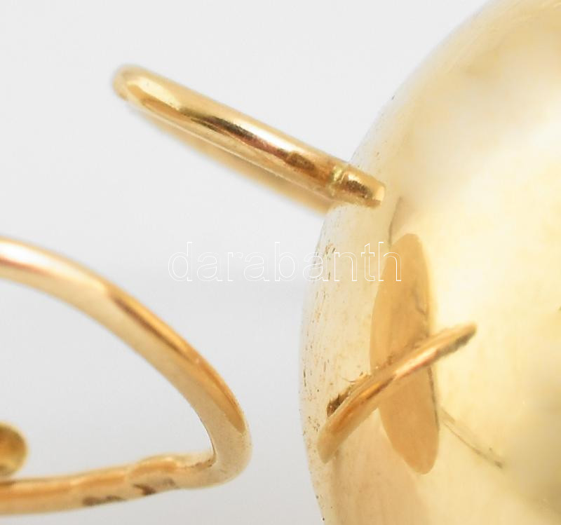Arany (Au/14k) fülbevaló, jelzett, nettó: 5,9g. h: 2,5 cm - Image 2