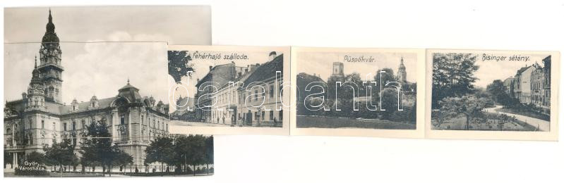 1930 Győr, Városháza. leporellólap 10 képpel, közte vasútállomás - Image 2