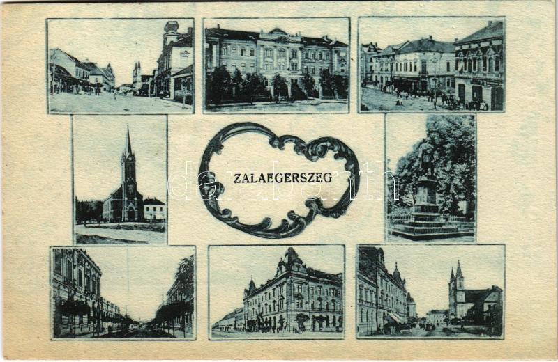 1923 Zalaegerszeg, mozaiklap. Kakas Ágoston kiadása