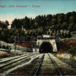 1916 Orsova, Vasúti alagút Porta Orientális / 'Ad Orientem' railway tunnel (szakadás / tear)