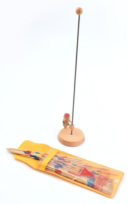 Marokkó játék, eredeti tokjában + Fakopáncs rúdon, m: 34 cm