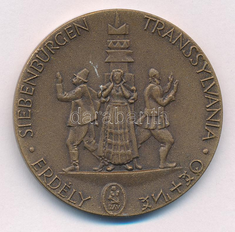 Kiss Nagy András (1930-1997) 1973. 'A Magyar Nemzetért / Királyaink Sírjai - Erdély- BÁV' kétoldalas bronz emlékérem (42,5mm) T:UNC patina - Image 2