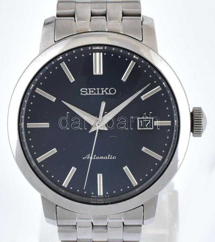 Seiko automata karóra, működik, papírokkal, dobozban, plusz csatt szemekkel, d: 42 mm