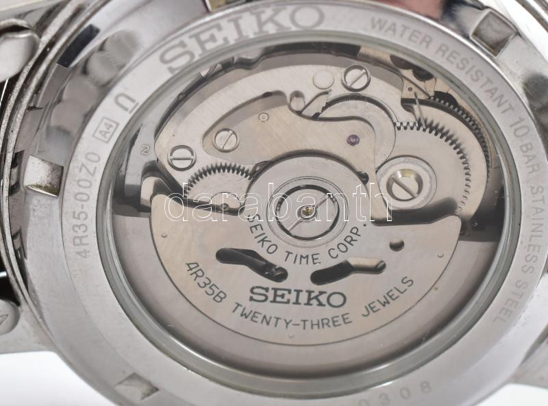 Seiko automata karóra, működik, papírokkal, dobozban, plusz csatt szemekkel, d: 42 mm - Image 3