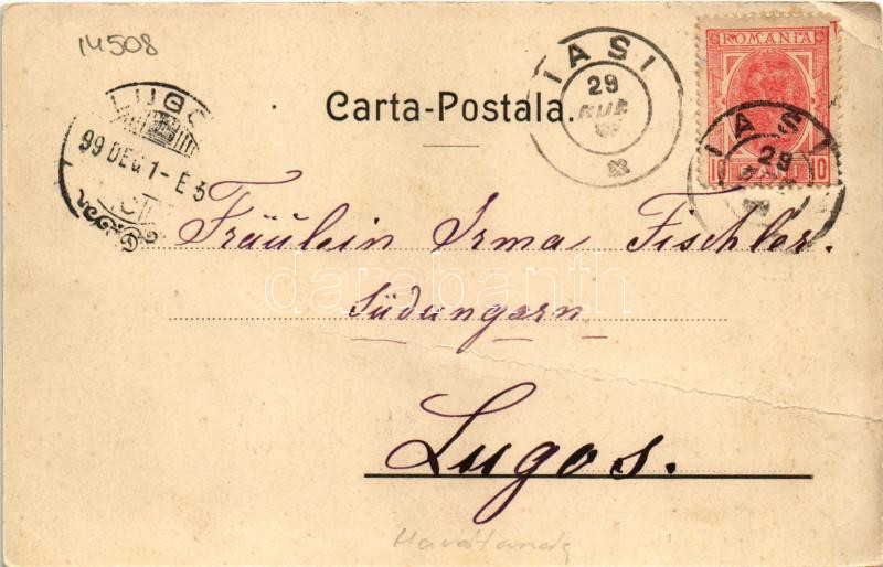 1899 (Vorläufer) Slanic Moldova, Szlanikfürdő; Hotel Racovita, Hotel Zimbru, Casino Regal (Facada) (fa) - Image 2
