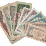 1944. 1P (2x) + 2P (2x) + 5P (2x) + 10P + 20P + 50P + 100P 'A Vöröshadsereg Parancsnoksága' T:F,VG közte folt, szakadás, kis anyaghiány