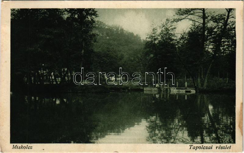 1927 Miskolctapolca, Tapolca, tó + 'MISKOLCGÖRÖMBÖLYI TAPOLCZA POSTAI ÜGYN'