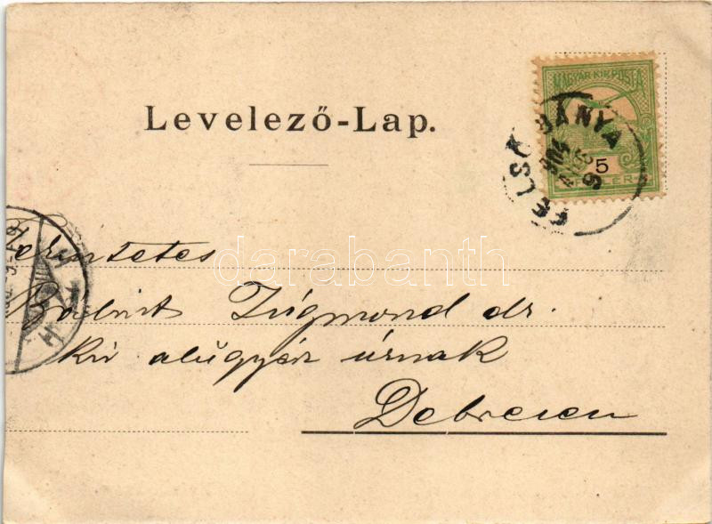 1904 Felsőbánya, Baia Sprie; Bódi tó. Dácsek Péter kiadása / lake (vágott / cut) - Image 2