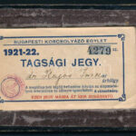 1921-1922 Budapesti Korcsolyázó Egylet tagsági jegy, fényképes, díszes bőr tokban - Image 2