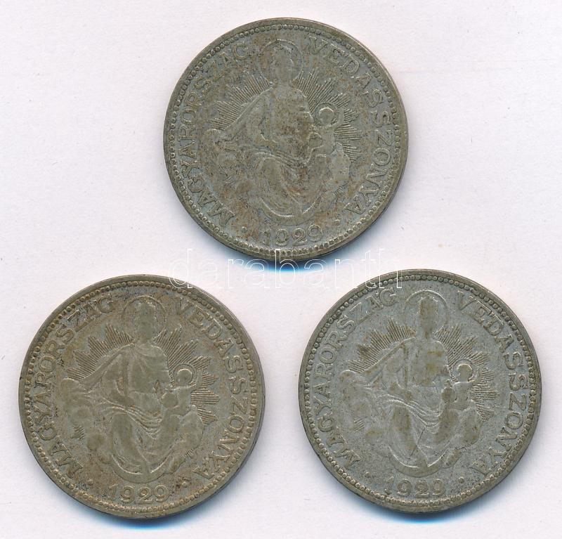 1929. 2P Ag 'Madonna' (3x) T:F Adamo P7