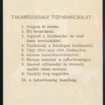 'Takarékosság=hazafiság, Takarékoskodj!' takarékossági nap reklámlap, Gönczi-Gebhardt Tibor (1902-1994) grafikája, 13,5×9,5 cm - Image 2