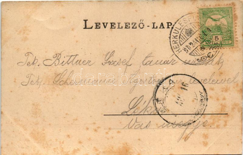 1902 Herkulesfürdő, Baile Herculane; Szapáry fürdő / spa, bath (fl) - Image 2