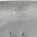 Ezüst (Ag) Reed&Barton Classic Rose sterling /925 rózsás kínálótál, jelzett, 21x21cm, nettó: 290g - Image 4