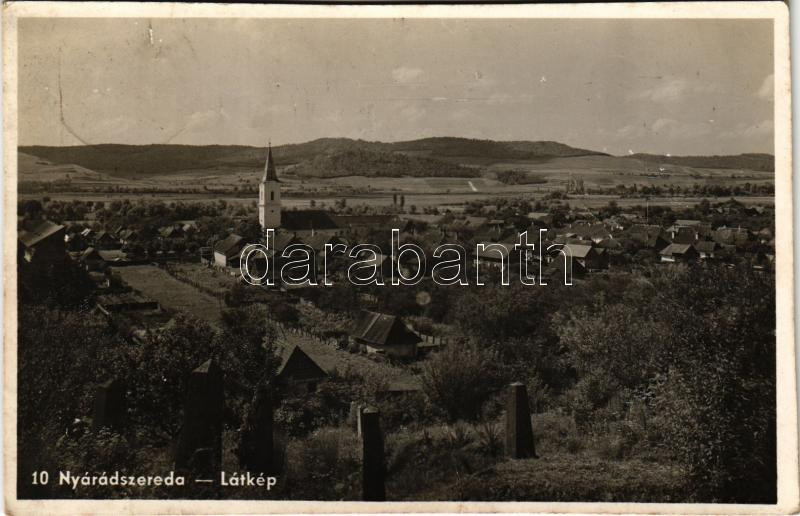 1943 Nyárádszereda, Miercurea Nirajului; látkép / general view (fa)