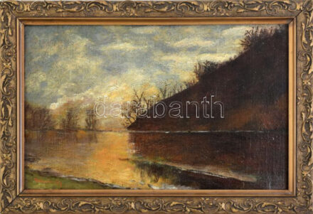 Mednyánszky jelzéssel: Tájkép. Olaj, vászon, kartonra kasírozva, keretben, 21x33 cm
