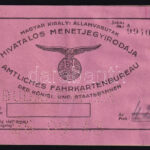 cca 1930 Magyar Királyi Államvasutak hivatalos menetjegyirodája által kiállított jegy Budapest-Pécel vonalra