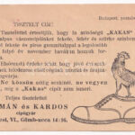 Kálmán és Kardos cipőgyár reklám. Budapest, Gömb utca 14-16. / Hungarian shoe factory's advertisement (EK) - Image 2