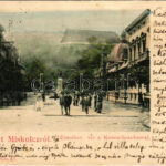 1899 (Vorläufer) Miskolc, Erzsébet tér, Kossuth szobor. Ferenczi B. kiadása (EK)