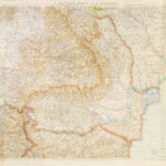 G. Freytags Karte von Rumänien, 1:1000 000. Wien, G. Freytag & Berndt. Kiadói papírkötés, sérült borító, 97×72 cm