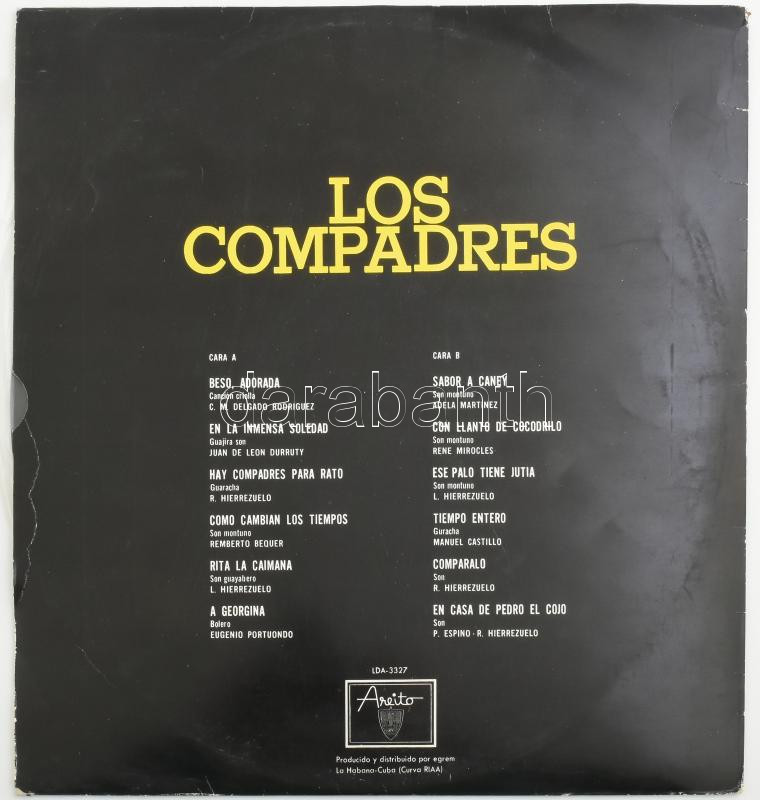 Los Compadres - Los Compadres Vinyl, LP, Album, Blue Label. Kuba, 1971. jó állapotban - Image 2