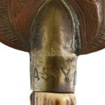 Lovassy Dezső őrnagy jelzéssel szecessziós levélbontó kés, agancs nyéllel, 36 cm - Image 3