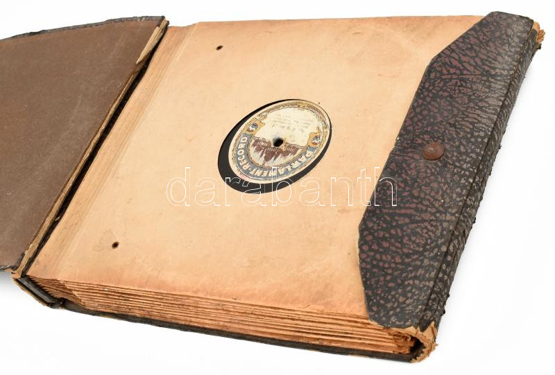 cca 1930 12 db gramofon lemez: Nóták, slágerek, egy tartóban - Image 2