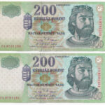 2001. 200Ft (2x) sorszámkövetők 'FA 8791250 - FA 8791251' T:I,II Adamo F53A