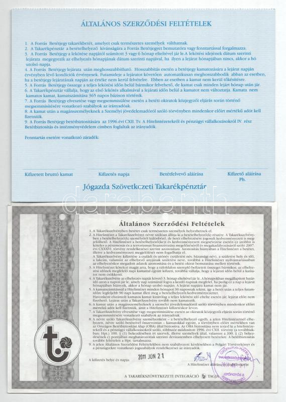 ~2000-2010. 4db klf betétjegy, takarékszelvény, közte kitöltetlen és lyukasztással érvénytelenített is, közte 'Gránit', 'Forrás' T:I,I- - Image 4