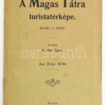 cca 1896 A Magas-Tátra turistatérképe kiadta dr. Otto Ágost. Kassa, Maurer Adolf. Reklámokkal, papír borítóban. Litográfia. 62x40 cm - Image 2