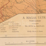 cca 1896 A Magas-Tátra turistatérképe kiadta dr. Otto Ágost. Kassa, Maurer Adolf. Reklámokkal, papír borítóban. Litográfia. 62x40 cm - Image 3