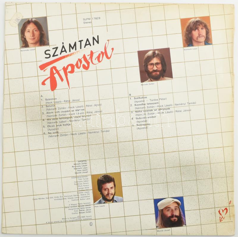 Apostol - Számtan. Vinyl, LP, Album, Stereo. Magyarország, 1984. jó állapotban - Image 2