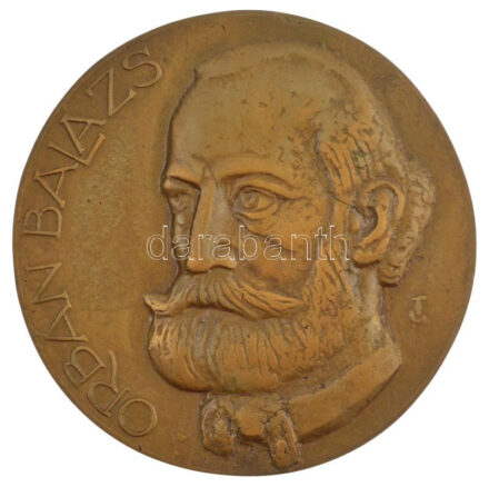 Tőrös Gábor (1934-2021) DN 'Orbán Balázs' öntött bronz emlékérem (145mm) T:2 hátoldalán furat