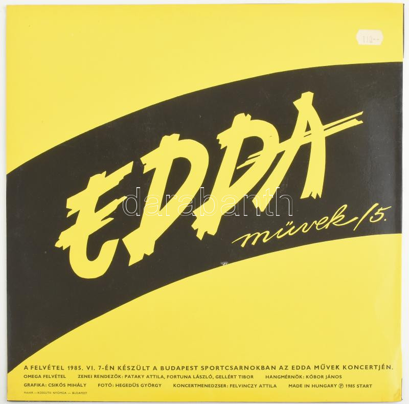 Edda Művek 5. Vinyl, LP, Album. Magyarország, 1985. jó állapotban - Image 2