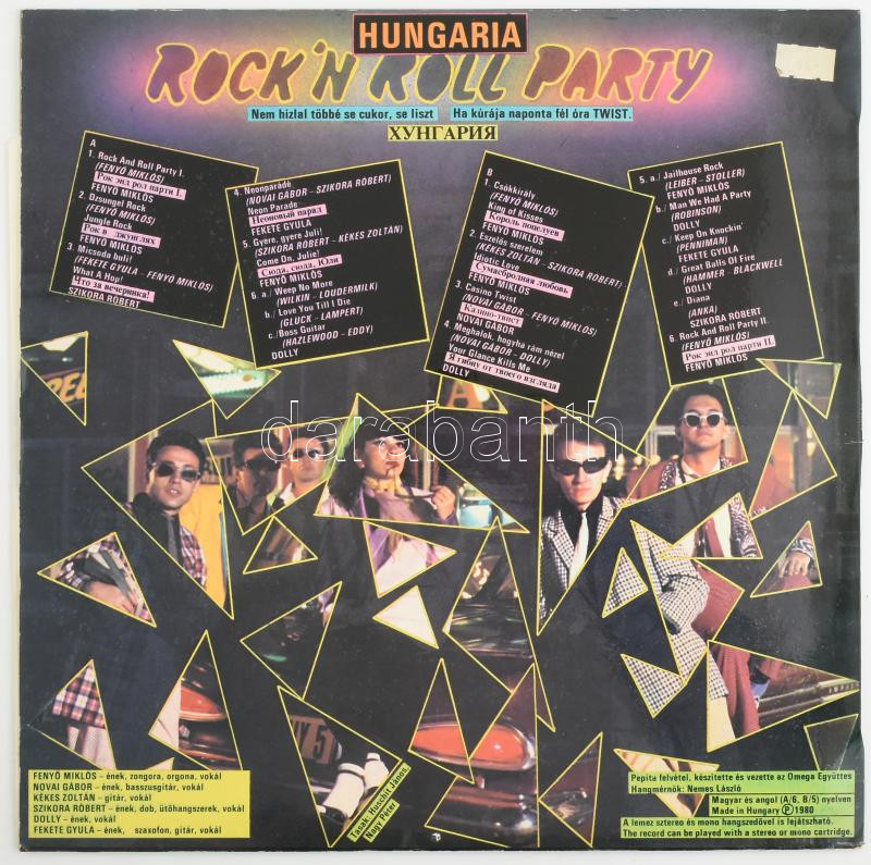 Hungaria - Rock 'N Roll Party. Vinyl, LP, Album. Magyarország, 1980. jó állapotban - Image 2