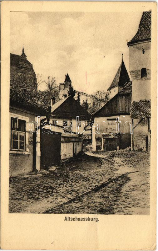 Segesvár, Schässburg, Sighisoara; Altschaessburg / óváros. Fritz Teutsch kiadása / old town (EB)